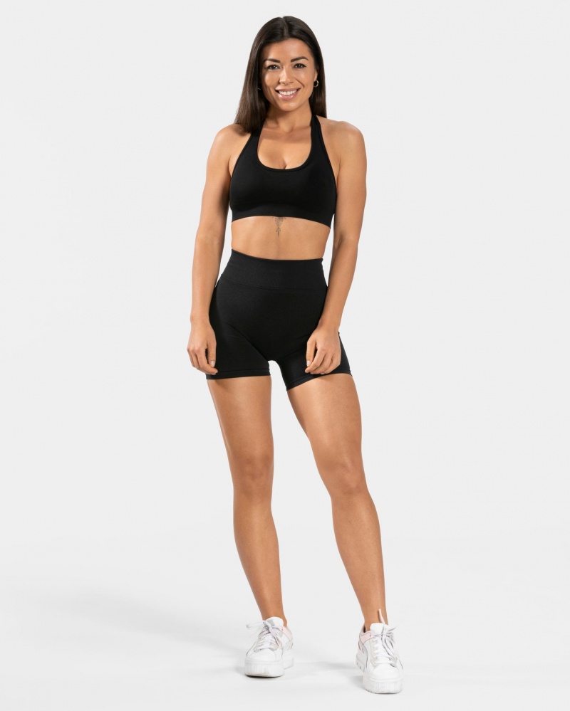 Women's Teveo Everyday Neckholder Sports Bra Black | USA-4129AYVOF