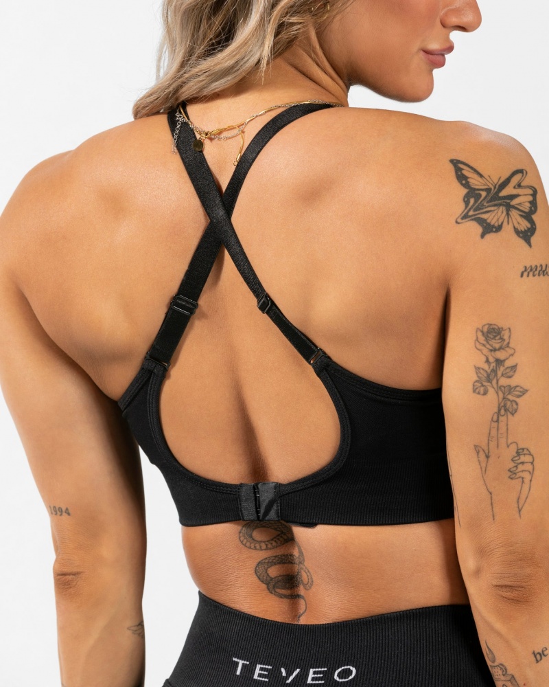 Women's Teveo Everyday Support Sports Bra Black | USA-2537HQPUR