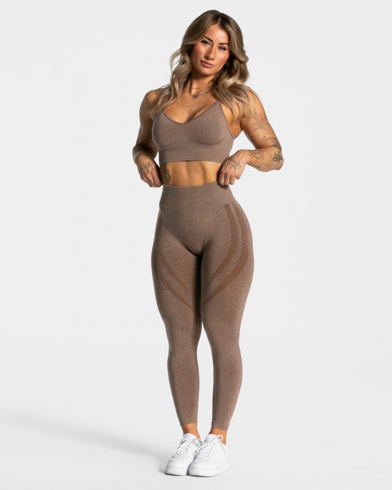 Women's Teveo Evolution V2 Leggings Coffee | USA-6240CENYW