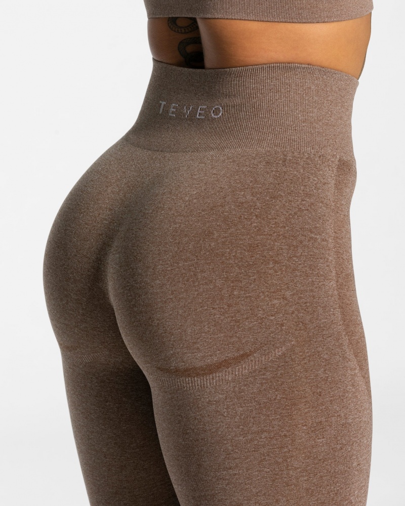 Women's Teveo Evolution V2 Leggings Coffee | USA-6240CENYW