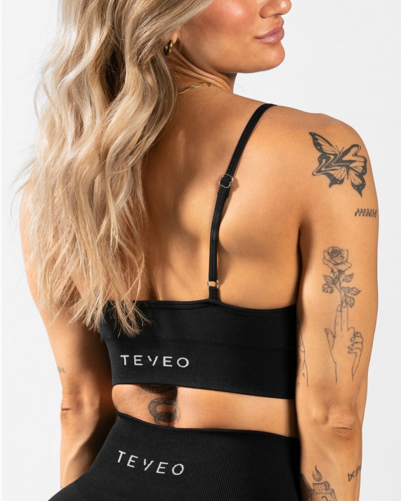 Women's Teveo Evolution V2 Sports Bra Black | USA-8016WTXNH