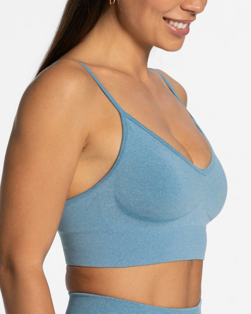 Women's Teveo Evolution V2 Sports Bra Blue | USA-4053DNHPS