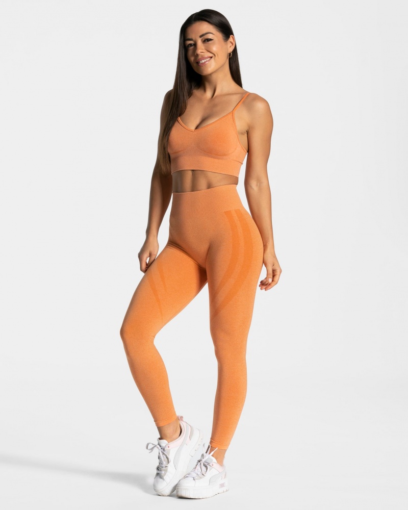 Women's Teveo Evolution V2 Sports Bra Orange | USA-4576WHKGQ