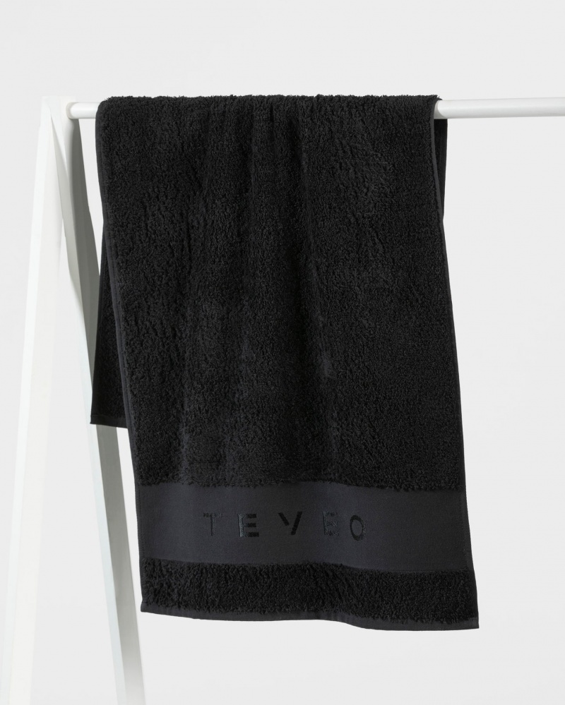 Women's Teveo Fitness Towels Black | USA-3195TLKWG