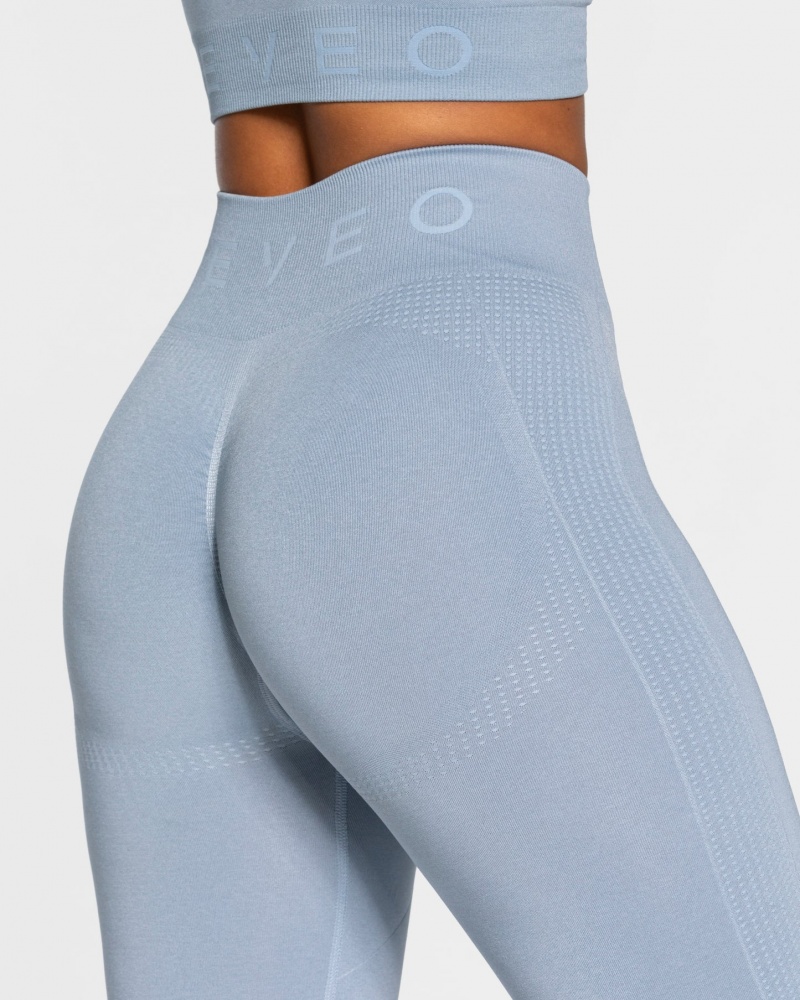 Women's Teveo Focus Scrunch Leggings Grey Blue | USA-7192ETGAY