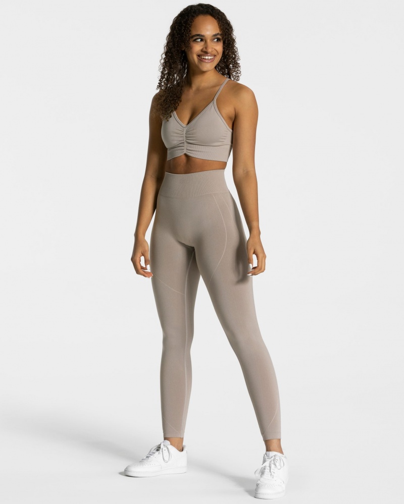 Women's Teveo Focus Scrunch Leggings Grey | USA-8071UCVWT