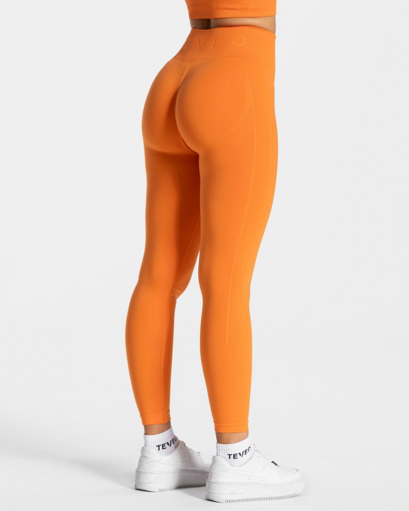 Women's Teveo Focus Scrunch Leggings Orange | USA-7346PESGQ