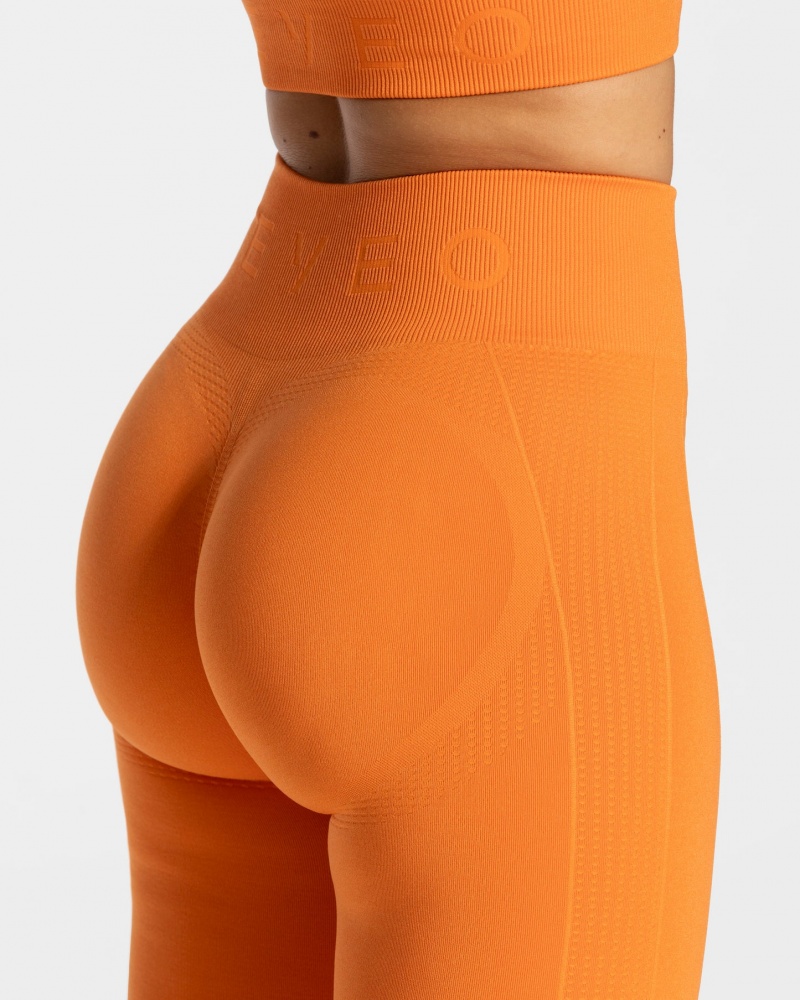 Women's Teveo Focus Scrunch Leggings Orange | USA-7346PESGQ