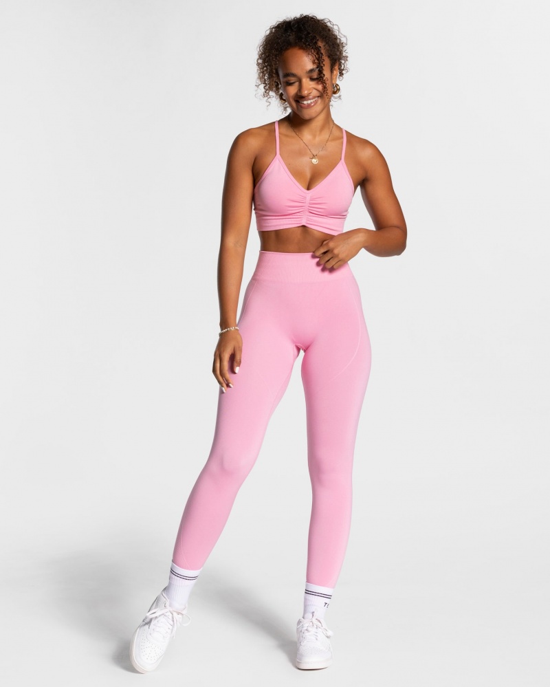 Women's Teveo Focus Scrunch Leggings Pink | USA-9502RKVUM