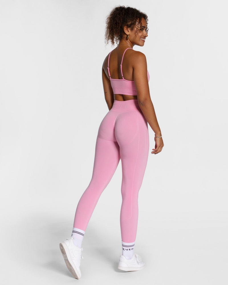 Women's Teveo Focus Scrunch Leggings Pink | USA-9502RKVUM