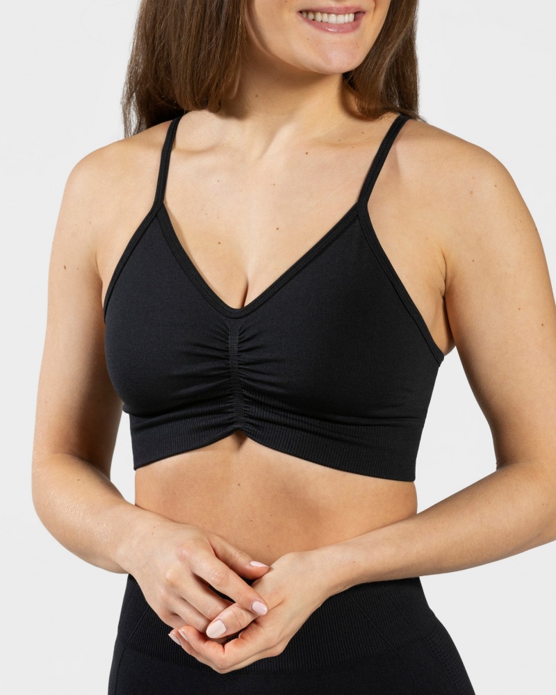 Women's Teveo Focus Sports Bra Black | USA-1652LSPKB