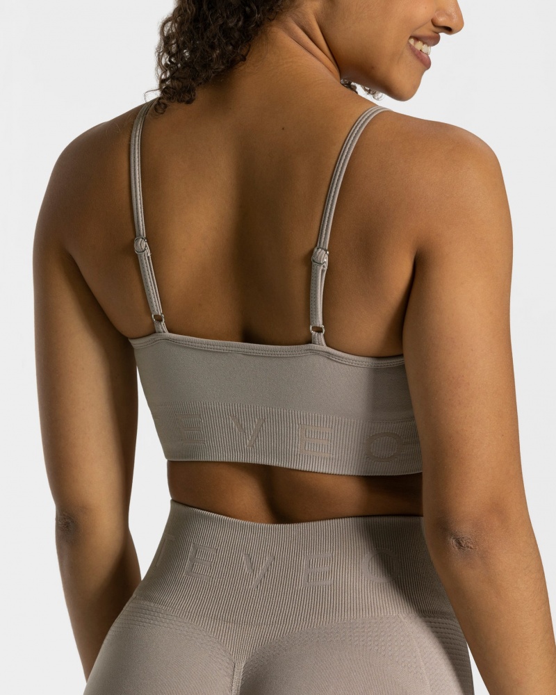 Women's Teveo Focus Sports Bra Grey | USA-6983UVQAF