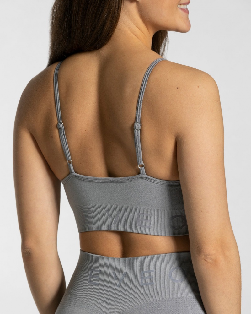 Women's Teveo Focus Sports Bra Grey | USA-7386TJGQO