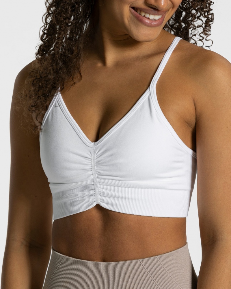 Women's Teveo Focus Sports Bra White | USA-5126OZWVD