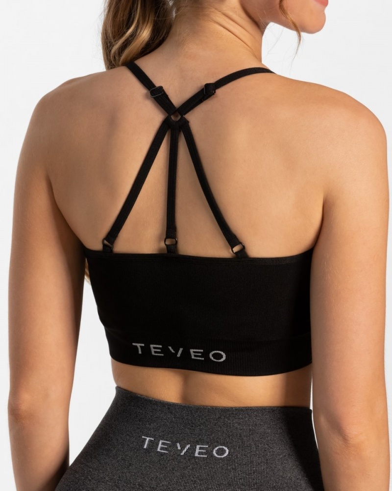 Women's Teveo Intense Sports Bra Black | USA-5742GVELZ