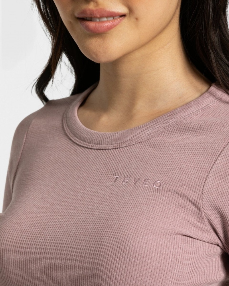 Women's Teveo Lounge T-Shirt Grey Pink | USA-4213UTHXA