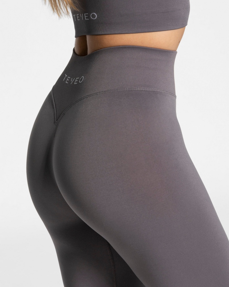 Women's Teveo Sensation Leggings Black Grey | USA-6410PZKXG