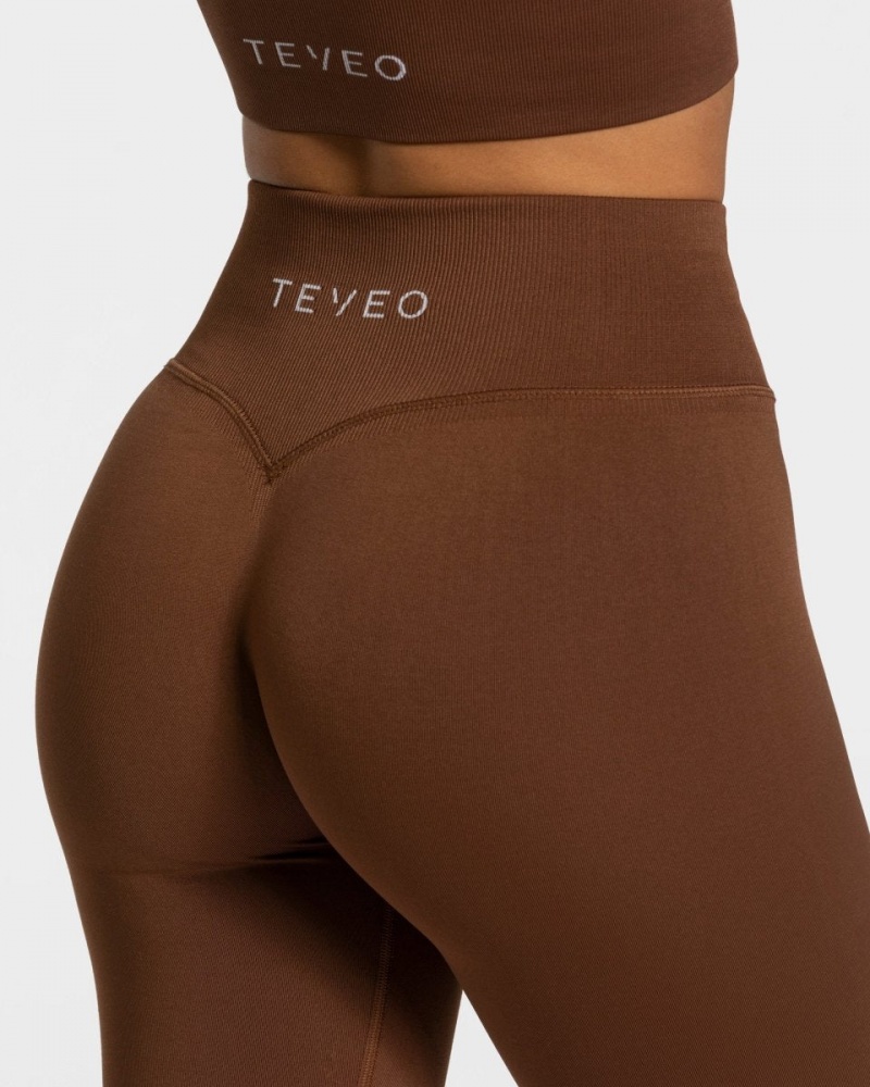 Women's Teveo Sensation Leggings Chocolate | USA-4615CMXHQ