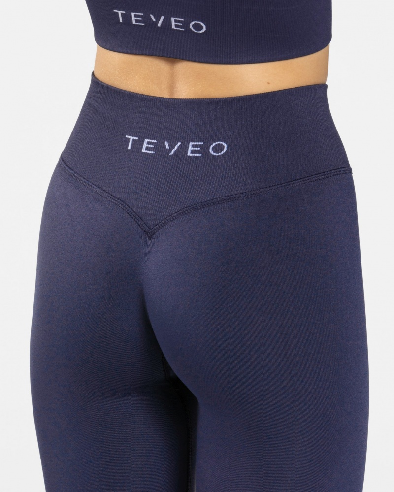 Women's Teveo Sensation Leggings Dark Blue | USA-0796TUNBZ