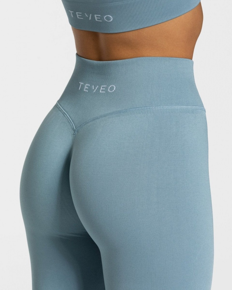 Women's Teveo Sensation Leggings Grey Blue | USA-0892GWUFB