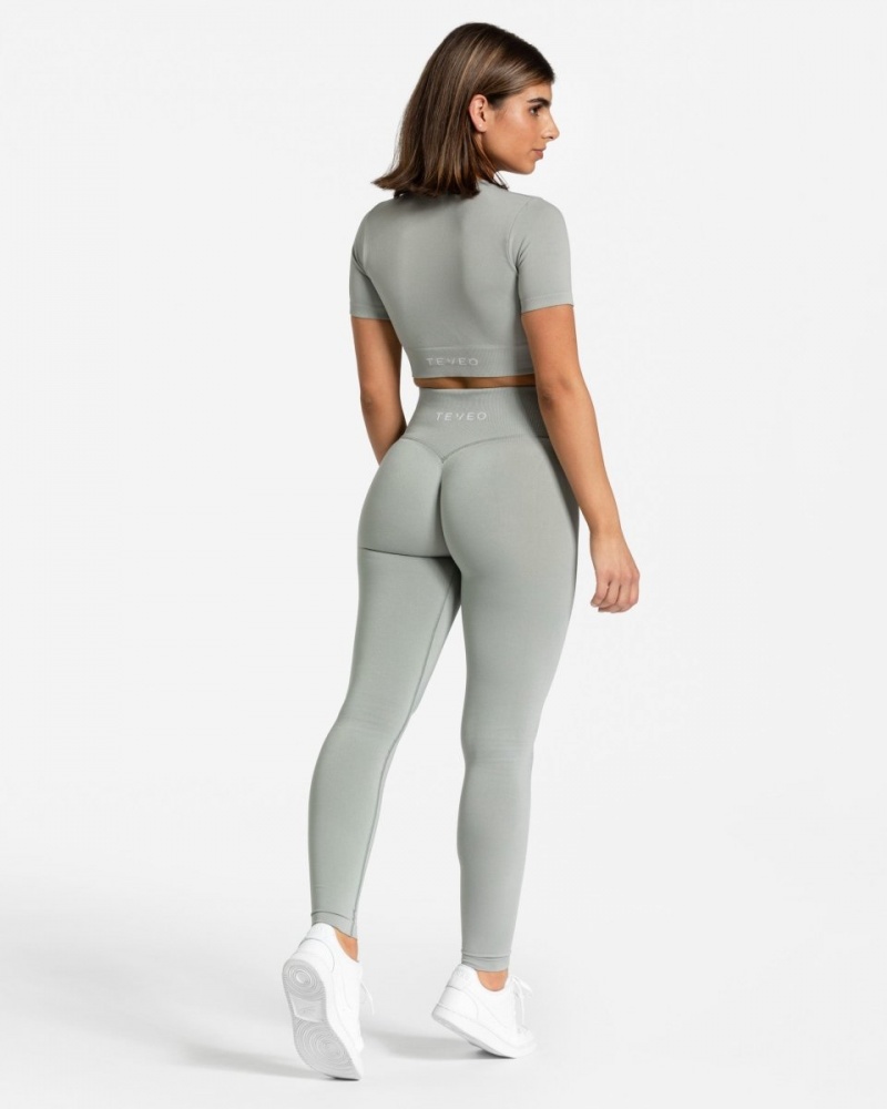 Women's Teveo Sensation Leggings Grey | USA-1527TRFZY