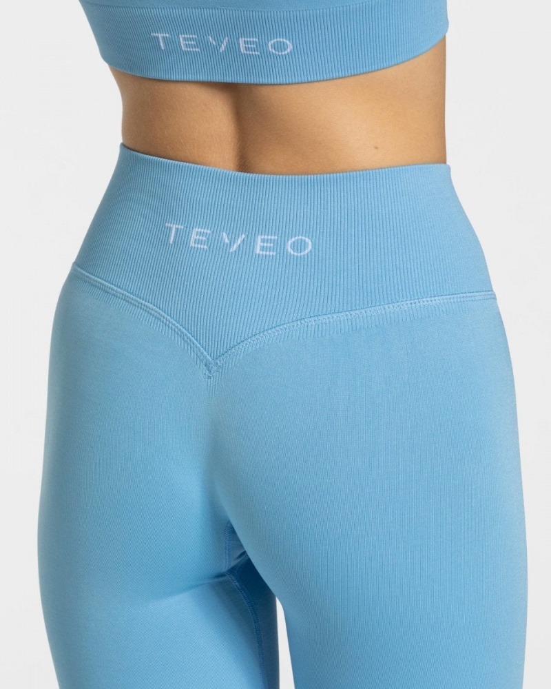 Women's Teveo Sensation Leggings Light Blue | USA-1629HDVYC