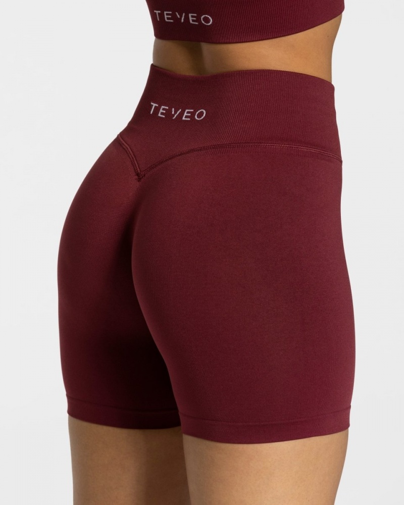 Women's Teveo Sensation Mini Shorts Burgundy | USA-1026PWRAM