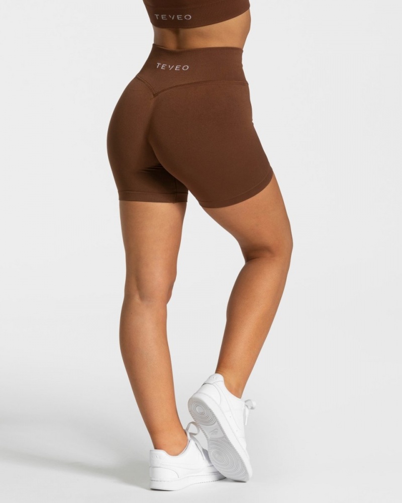 Women's Teveo Sensation Mini Shorts Chocolate | USA-3965SDIQG