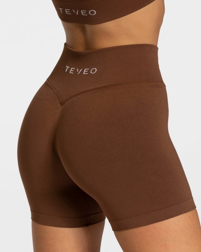 Women's Teveo Sensation Mini Shorts Chocolate | USA-3965SDIQG