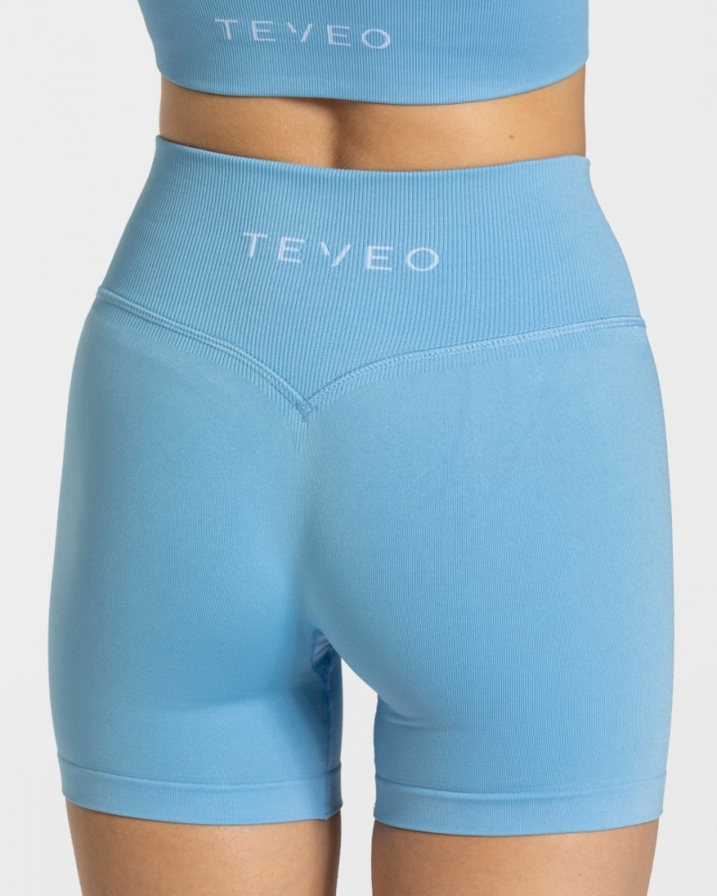 Women's Teveo Sensation Mini Shorts Light Blue | USA-4728LJQBX