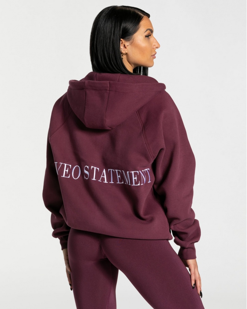 Women's Teveo Statement Oversized Jacket Dark Purple | USA-7356THYKU