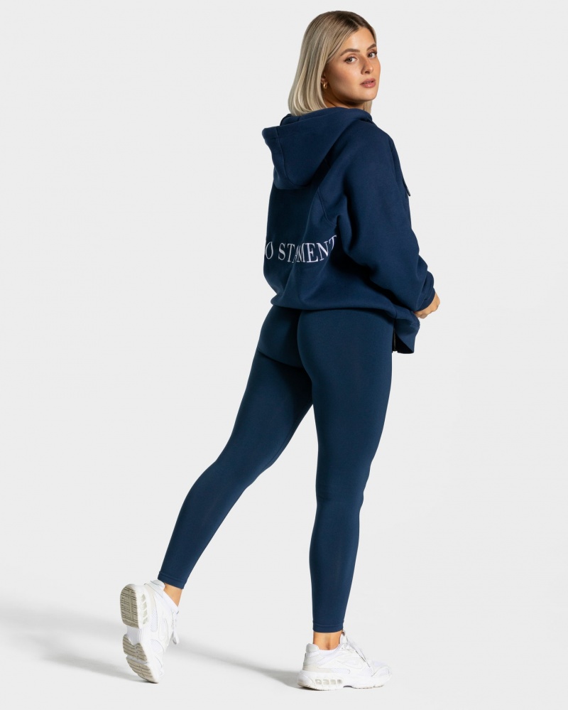 Women's Teveo Statement Oversized Jacket Dark Blue | USA-8620BTRJN