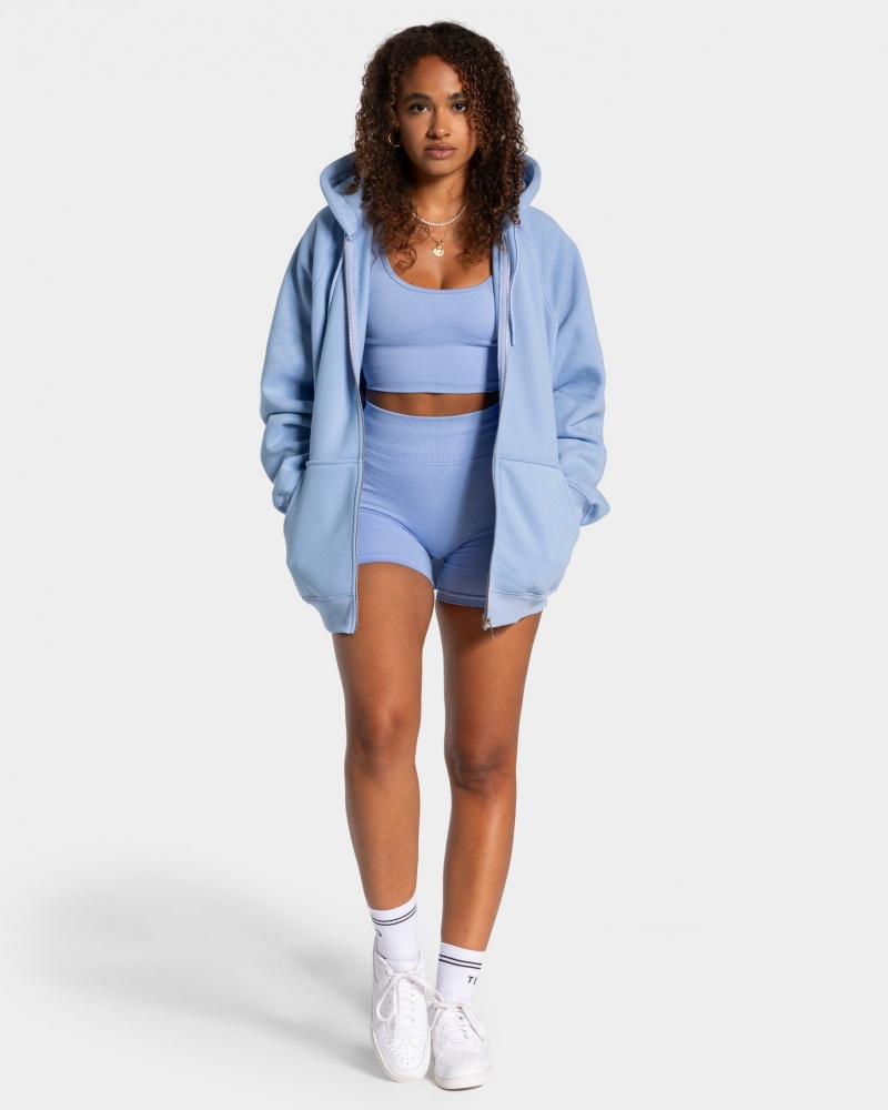 Women's Teveo Statement Oversized Jacket Blue | USA-9461HTUBP