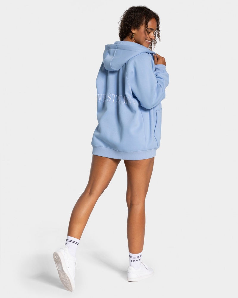 Women's Teveo Statement Oversized Jacket Blue | USA-9461HTUBP