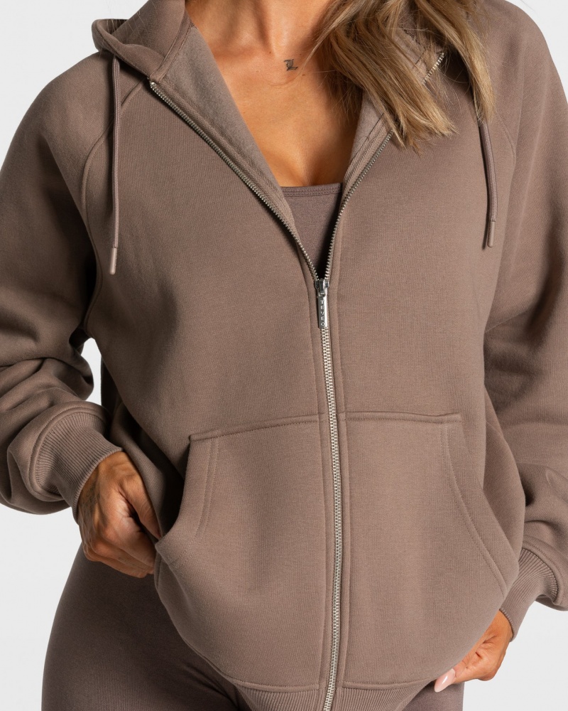 Women's Teveo Statement Oversized Jacket Coffee | USA-0637XBFVP