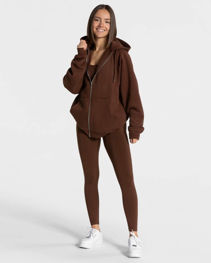 Women's Teveo Statement Oversized Jacket Coffee | USA-7521LIXGM