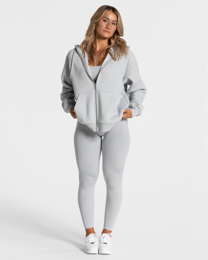 Women's Teveo Statement Oversized Jacket Light Grey | USA-8614UYLRA