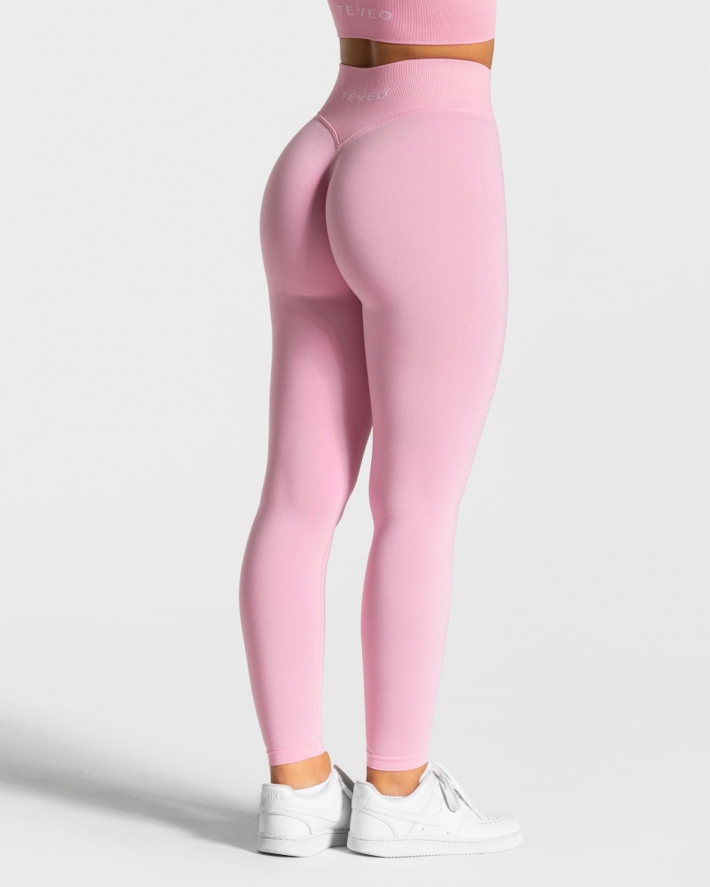 Women's Teveo Statement Scrunch Leggings Pink | USA-2791LDKIS