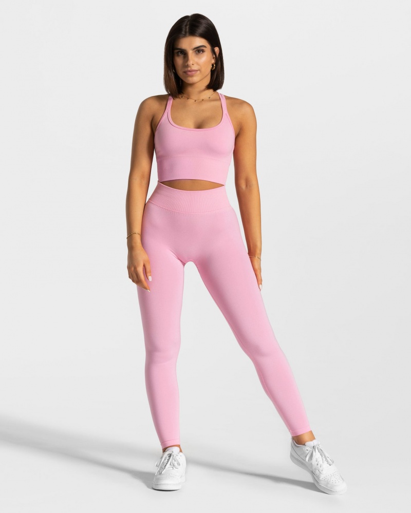 Women's Teveo Statement Scrunch Leggings Pink | USA-2791LDKIS