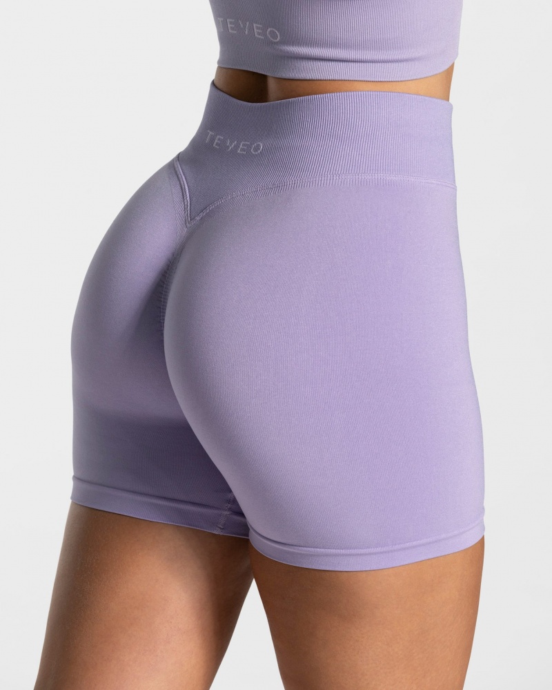 Women's Teveo Statement Scrunch Shorts Light Purple | USA-3196GQVLK