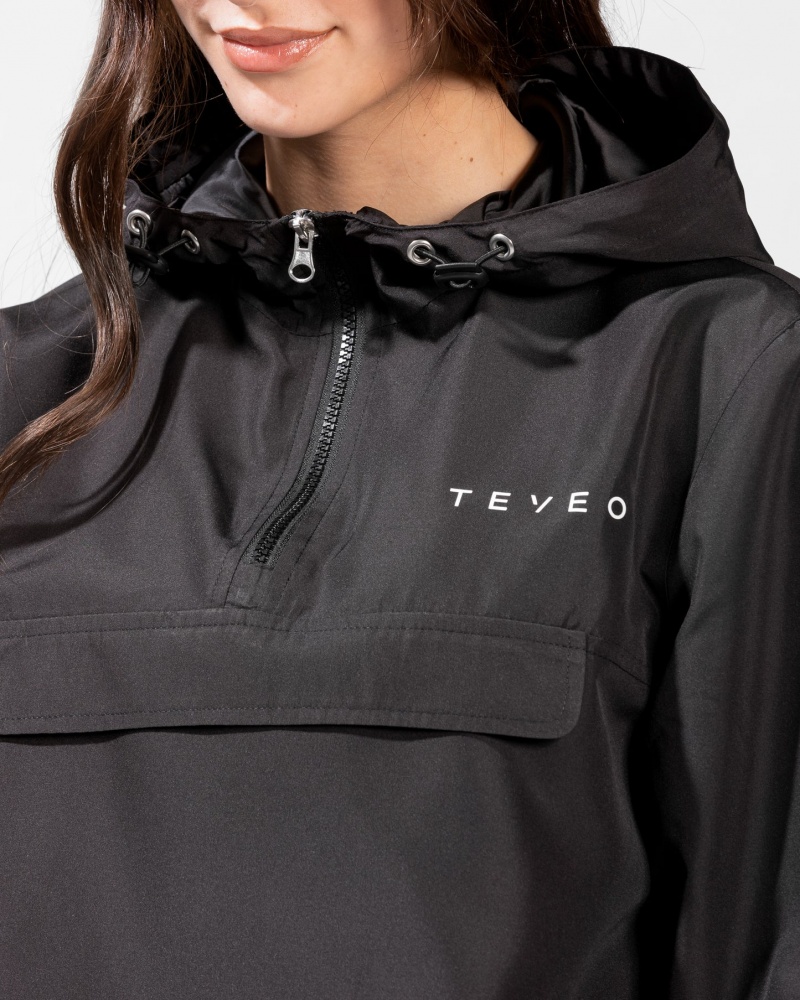 Women's Teveo Statement Windbreaker Black | USA-9758YIZQO