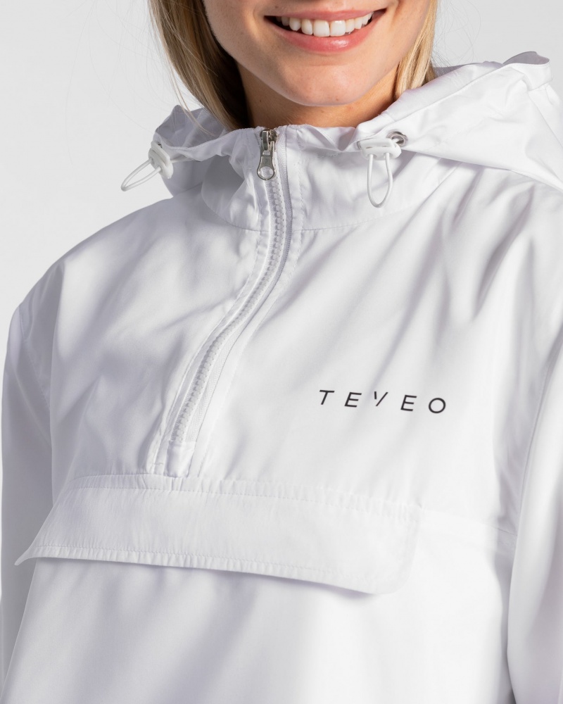 Women's Teveo Statement Windbreaker White | USA-6013WSFPV