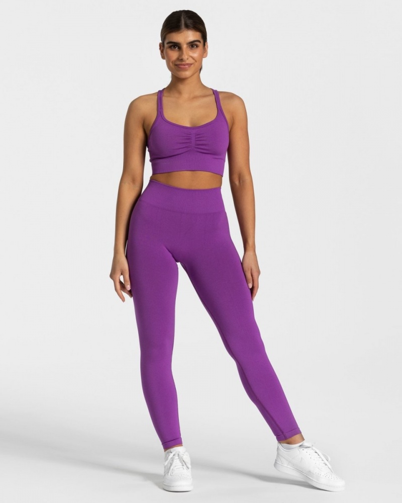 Women's Teveo Timeless Scrunch Leggings Blue Purple | USA-6345NUDFM