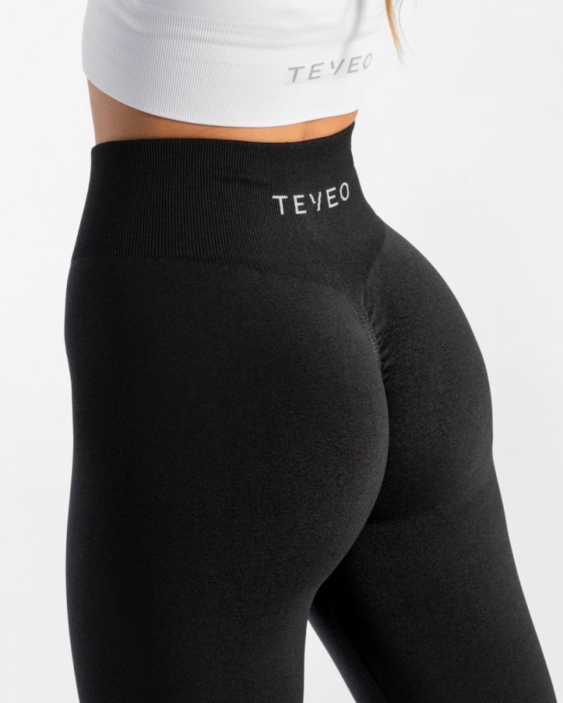 Women's Teveo Timeless Scrunch Leggings Black | USA-0652CFPHX