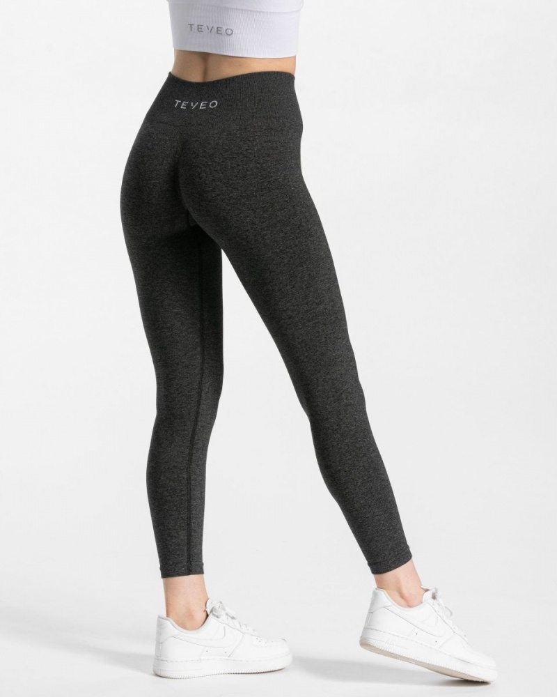 Women's Teveo Timeless Scrunch Leggings Dark Grey | USA-2679NYAJF