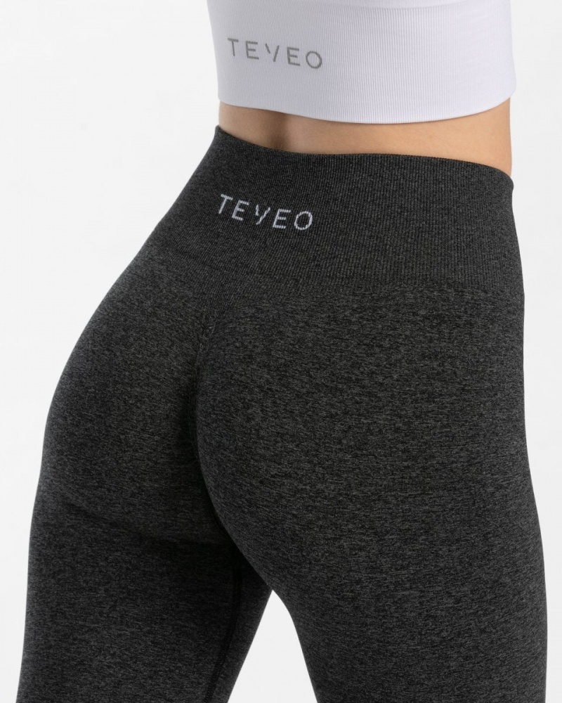 Women's Teveo Timeless Scrunch Leggings Dark Grey | USA-2679NYAJF