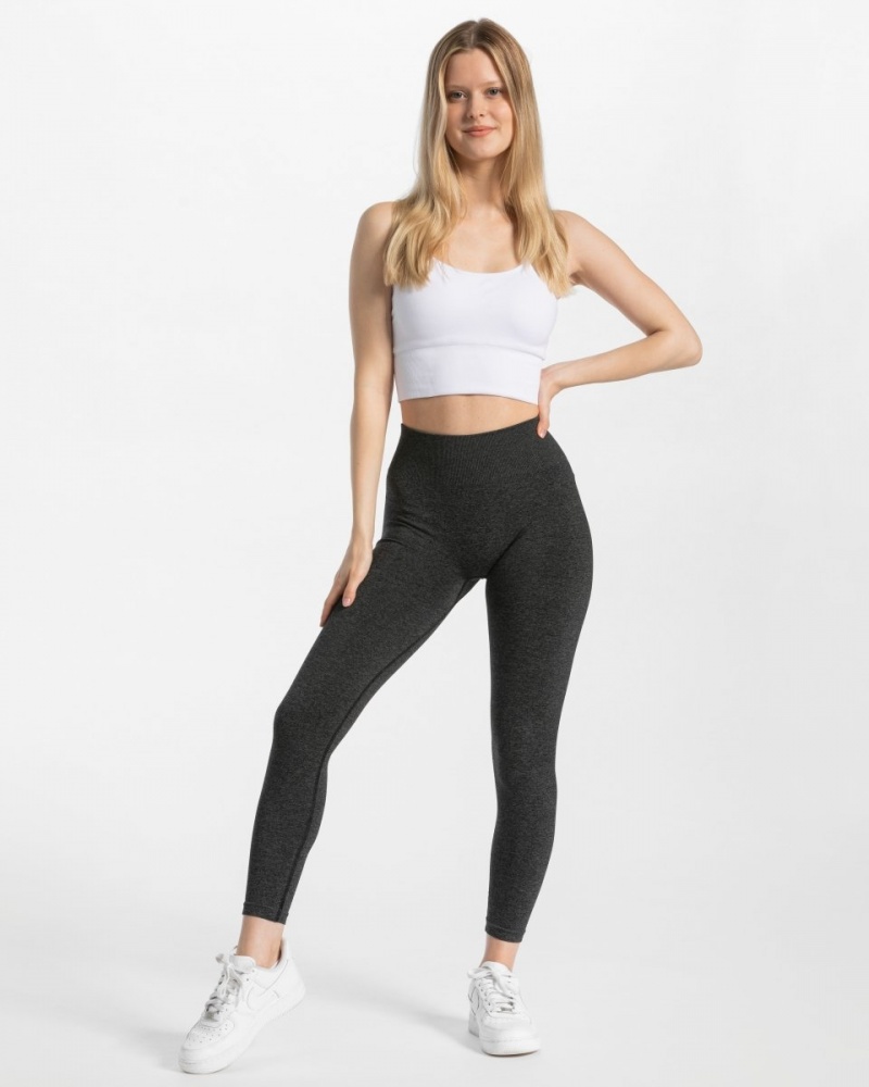 Women's Teveo Timeless Scrunch Leggings Dark Grey | USA-2679NYAJF