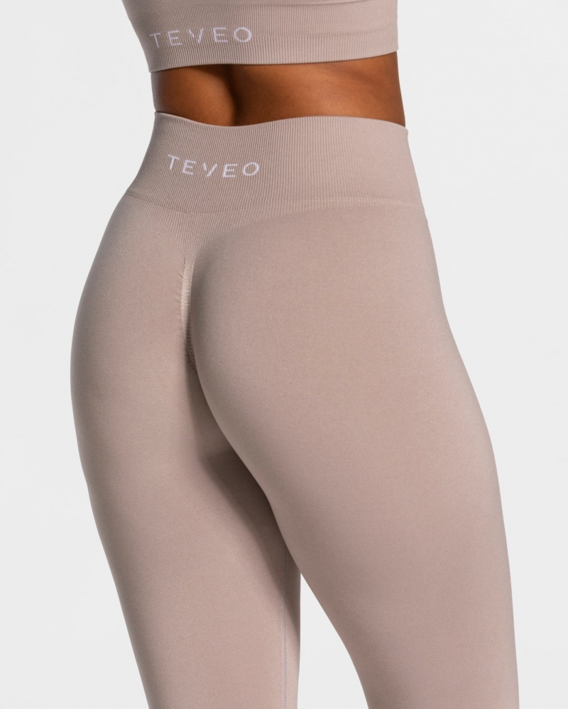 Women's Teveo Timeless Scrunch Leggings Grey | USA-1493MBSTP