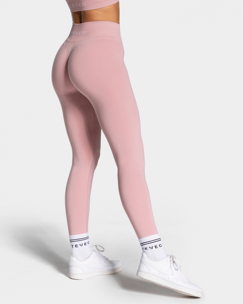 Women's Teveo Timeless Scrunch Leggings Pink | USA-4932OARZK