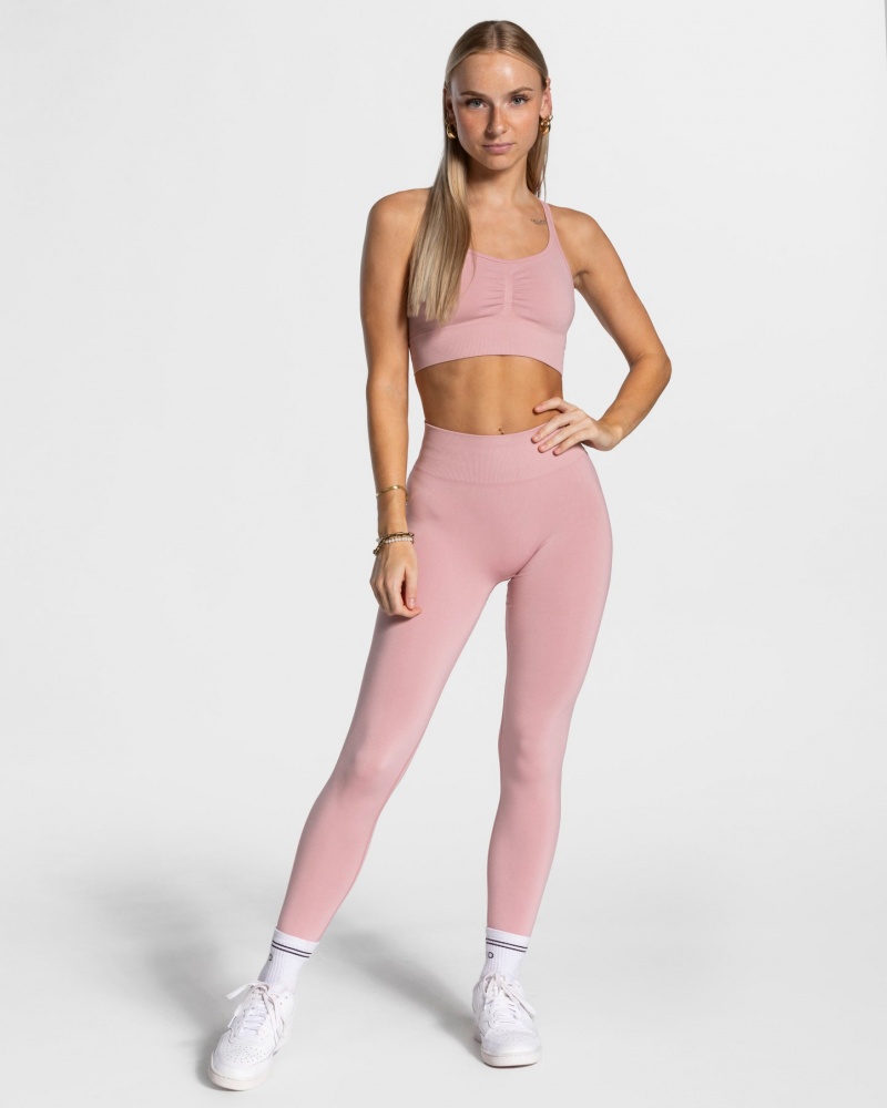 Women's Teveo Timeless Scrunch Leggings Pink | USA-4932OARZK